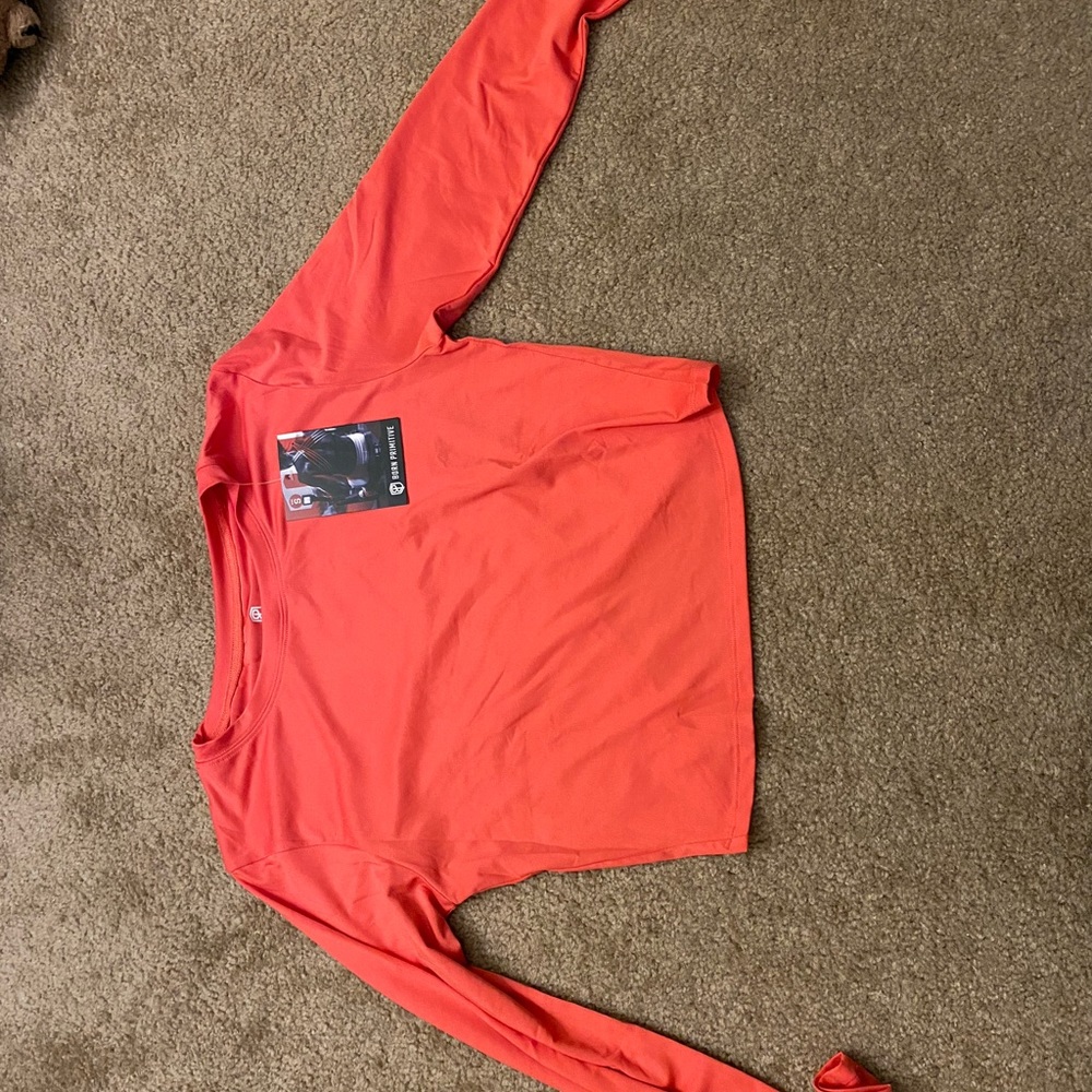 Long sleeve crop top with crossed back